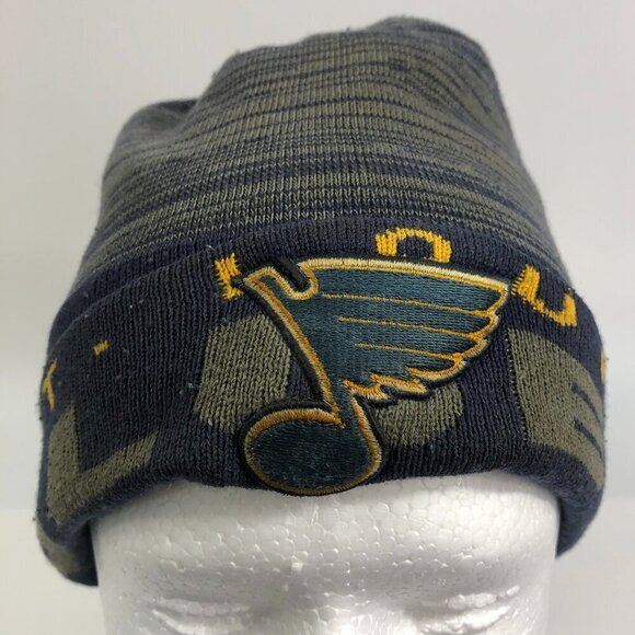 Adidas NHL St. Louis Blues Gray And Blue Toboggan - Picture 1 of 7